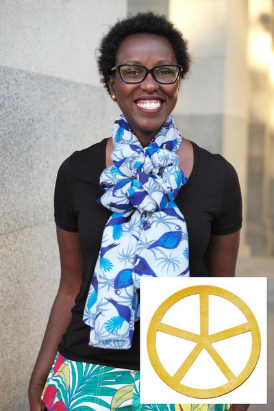 Flower Sqarfette - Bright Yellow